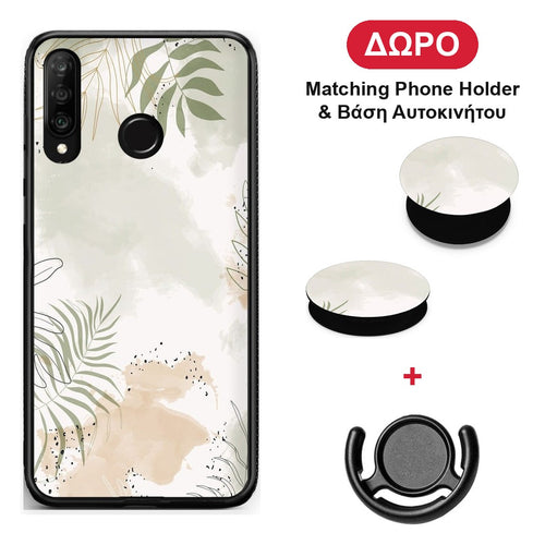 Nude Plants - Huawei P30 Lite θήκη + Δώρο Phone Holder & Βάση Αυτοκινήτου