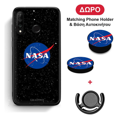 PopArt NASA - Huawei P30 Lite θήκη + Δώρο Phone Holder & Βάση Αυτοκινήτου