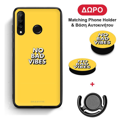 Text Vibes - Huawei P30 Lite θήκη + Δώρο Phone Holder & Βάση Αυτοκινήτου