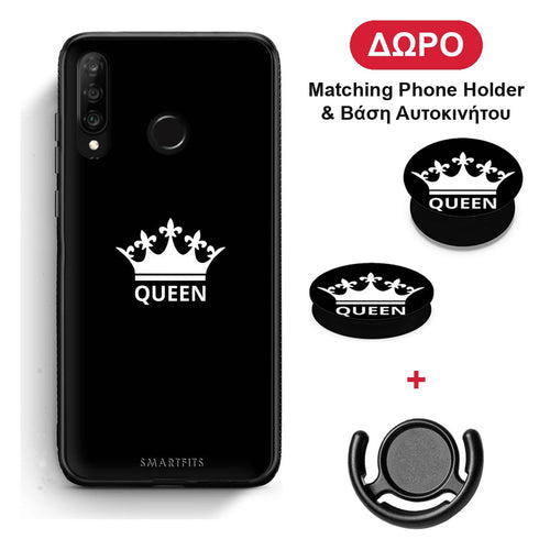 Valentine Queen - Huawei P30 Lite θήκη + Δώρο Phone Holder & Βάση Αυτοκινήτου