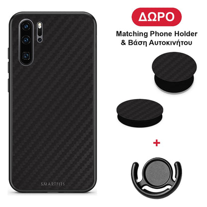 Carbon Black - Huawei P30 Pro θήκη + Δώρο Phone Holder & Βάση Αυτοκινήτου