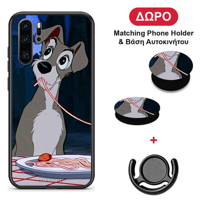Lady And Tramp 1 - Huawei P30 Pro θήκη + Δώρο Phone Holder & Βάση Αυτοκινήτου