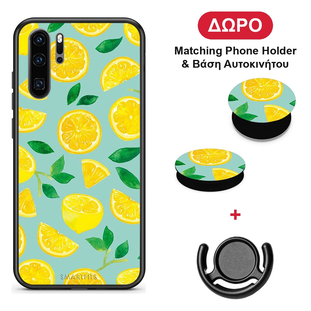 Lemons - Huawei P30 Pro θήκη + Δώρο Phone Holder & Βάση Αυτοκινήτου