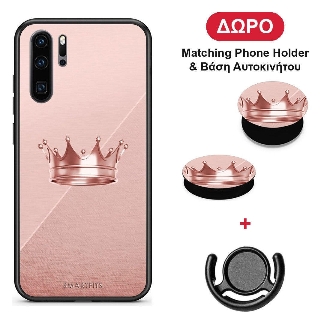 Minimal Crown - Huawei P30 Pro θήκη + Δώρο Phone Holder & Βάση Αυτοκινήτου