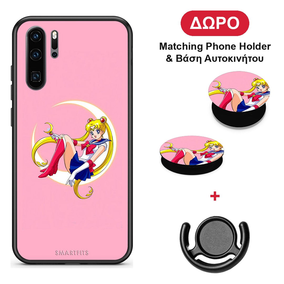 Moon Girl - Huawei P30 Pro θήκη + Δώρο Phone Holder & Βάση Αυτοκινήτου