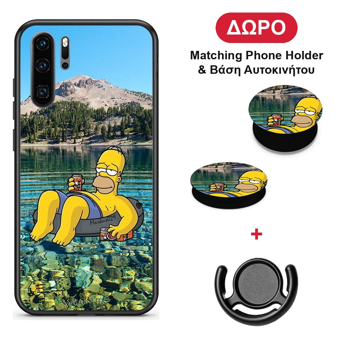 Summer Happiness - Huawei P30 Pro θήκη + Δώρο Phone Holder & Βάση Αυτοκινήτου