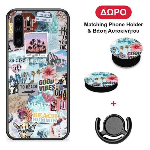 Summer Vibes - Huawei P30 Pro θήκη + Δώρο Phone Holder & Βάση Αυτοκινήτου