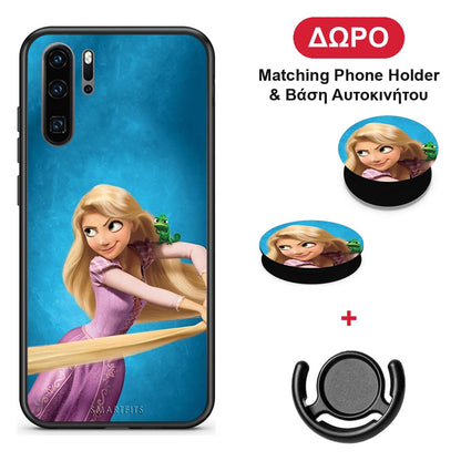 Tangled 2 - Huawei P30 Pro θήκη + Δώρο Phone Holder & Βάση Αυτοκινήτου