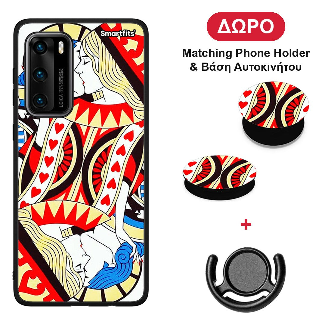 Card Love - Huawei P40 θήκη + Δώρο Phone Holder & Βάση Αυτοκινήτου