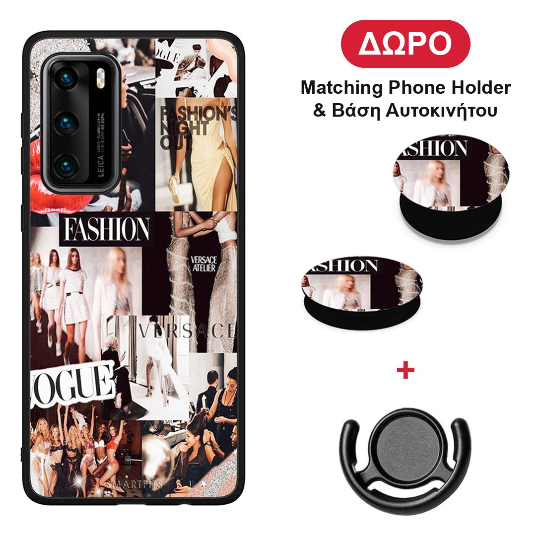 Collage Fashion - Huawei P40 θήκη + Δώρο Phone Holder & Βάση Αυτοκινήτου