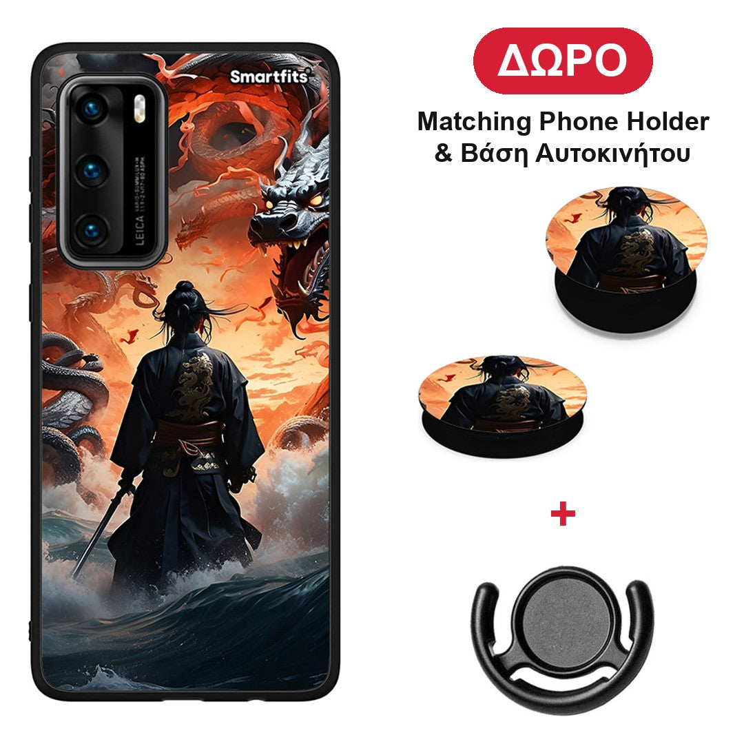 Dragons Fight - Huawei P40 θήκη + Δώρο Phone Holder & Βάση Αυτοκινήτου