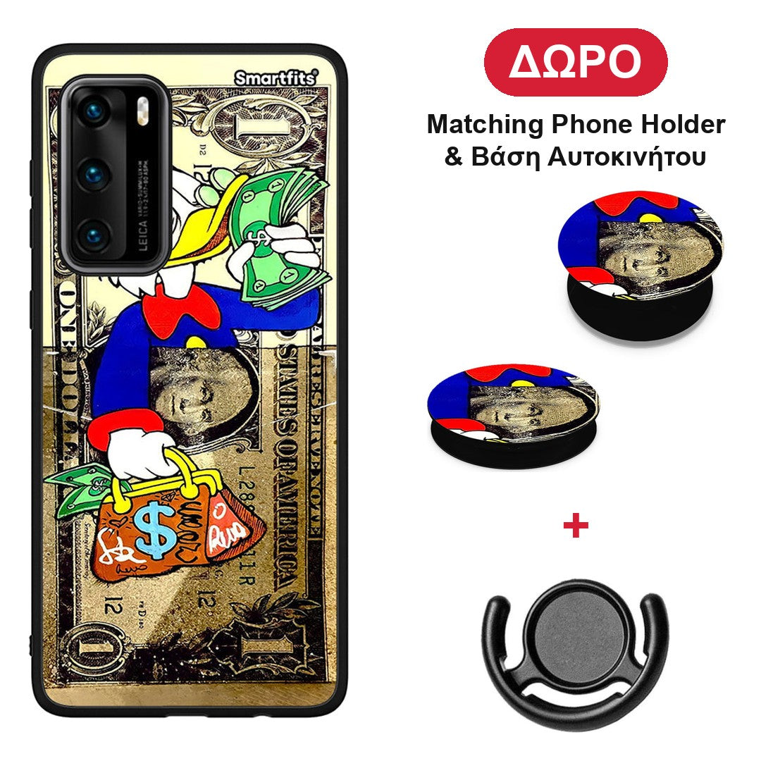 Duck Money - Huawei P40 θήκη + Δώρο Phone Holder & Βάση Αυτοκινήτου