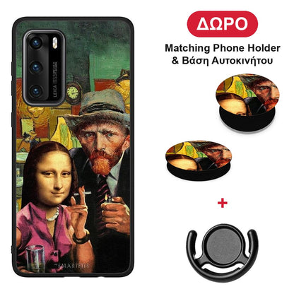 Funny Art - Huawei P40 θήκη + Δώρο Phone Holder & Βάση Αυτοκινήτου
