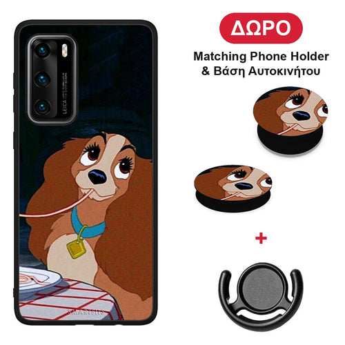 Lady And Tramp 2 - Huawei P40 θήκη + Δώρο Phone Holder & Βάση Αυτοκινήτου