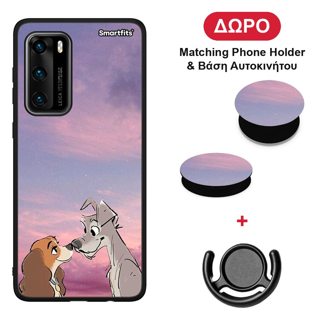 Lady And Tramp - Huawei P40 θήκη + Δώρο Phone Holder & Βάση Αυτοκινήτου