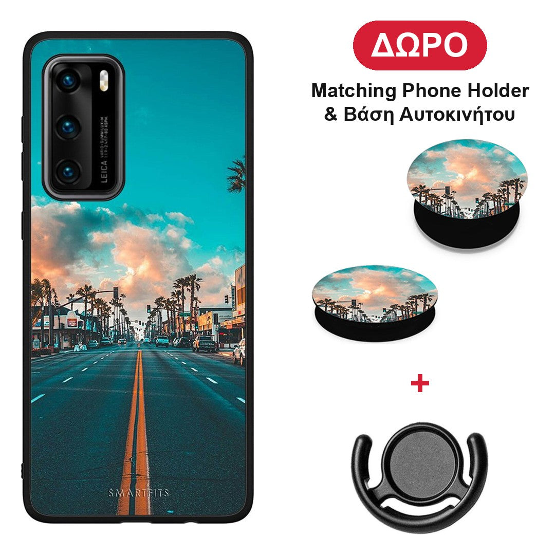 Landscape City - Huawei P40 θήκη + Δώρο Phone Holder & Βάση Αυτοκινήτου