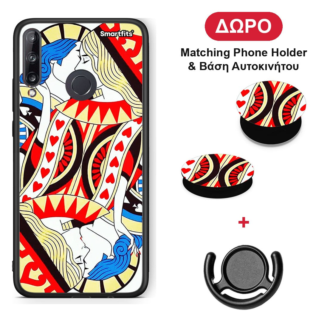 Card Love - Huawei P40 Lite E θήκη + Δώρο Phone Holder & Βάση Αυτοκινήτου