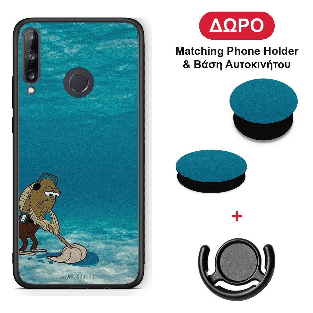 Clean The Ocean - Huawei P40 Lite E θήκη + Δώρο Phone Holder & Βάση Αυτοκινήτου