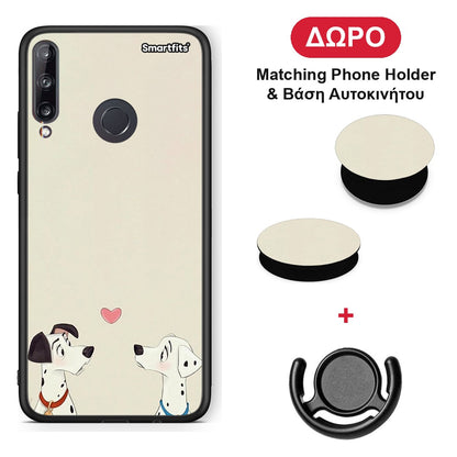 Dalmatians Love - Huawei P40 Lite E θήκη + Δώρο Phone Holder & Βάση Αυτοκινήτου