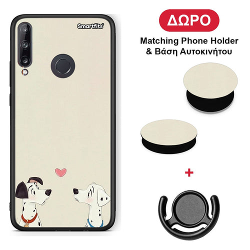 Dalmatians Love - Huawei P40 Lite E θήκη + Δώρο Phone Holder & Βάση Αυτοκινήτου