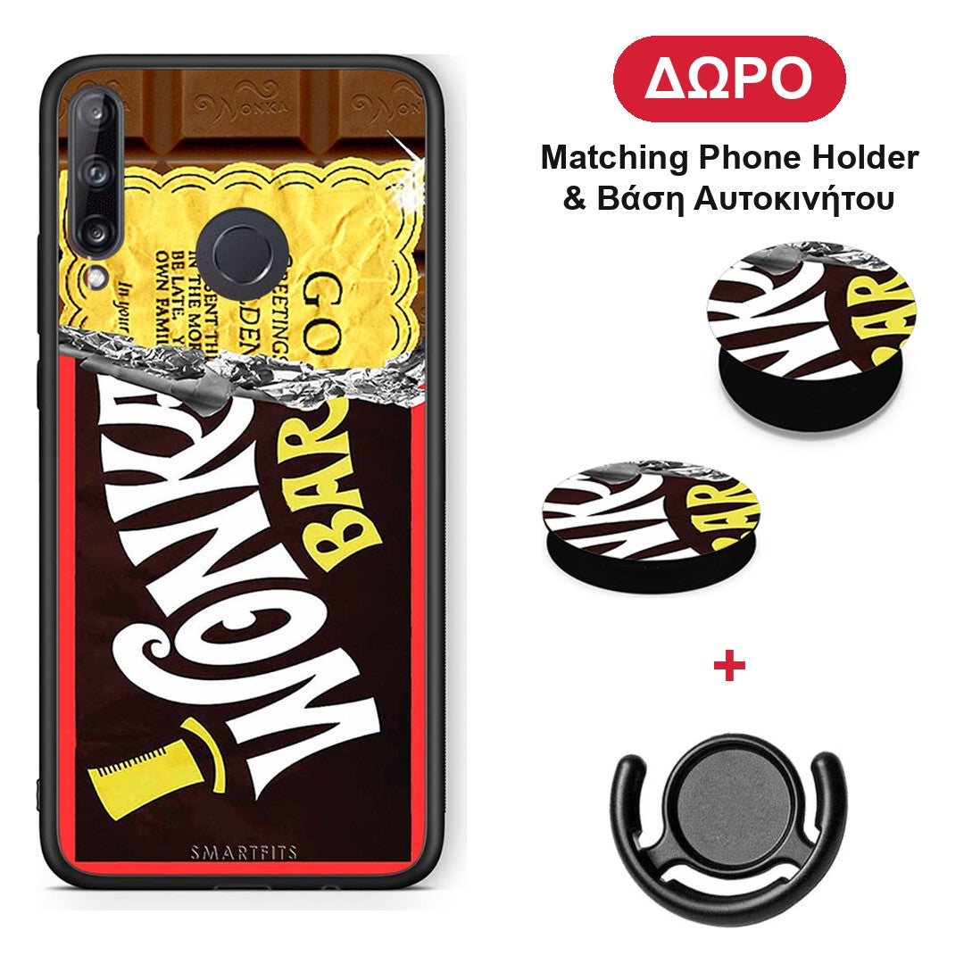 Golden Ticket - Huawei P40 Lite E θήκη + Δώρο Phone Holder & Βάση Αυτοκινήτου