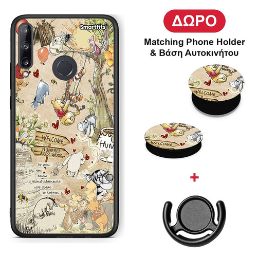 Happy Friends - Huawei P40 Lite E θήκη + Δώρο Phone Holder & Βάση Αυτοκινήτου