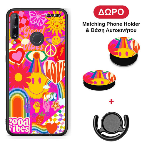 Hippie Love - Huawei P40 Lite E θήκη + Δώρο Phone Holder & Βάση Αυτοκινήτου