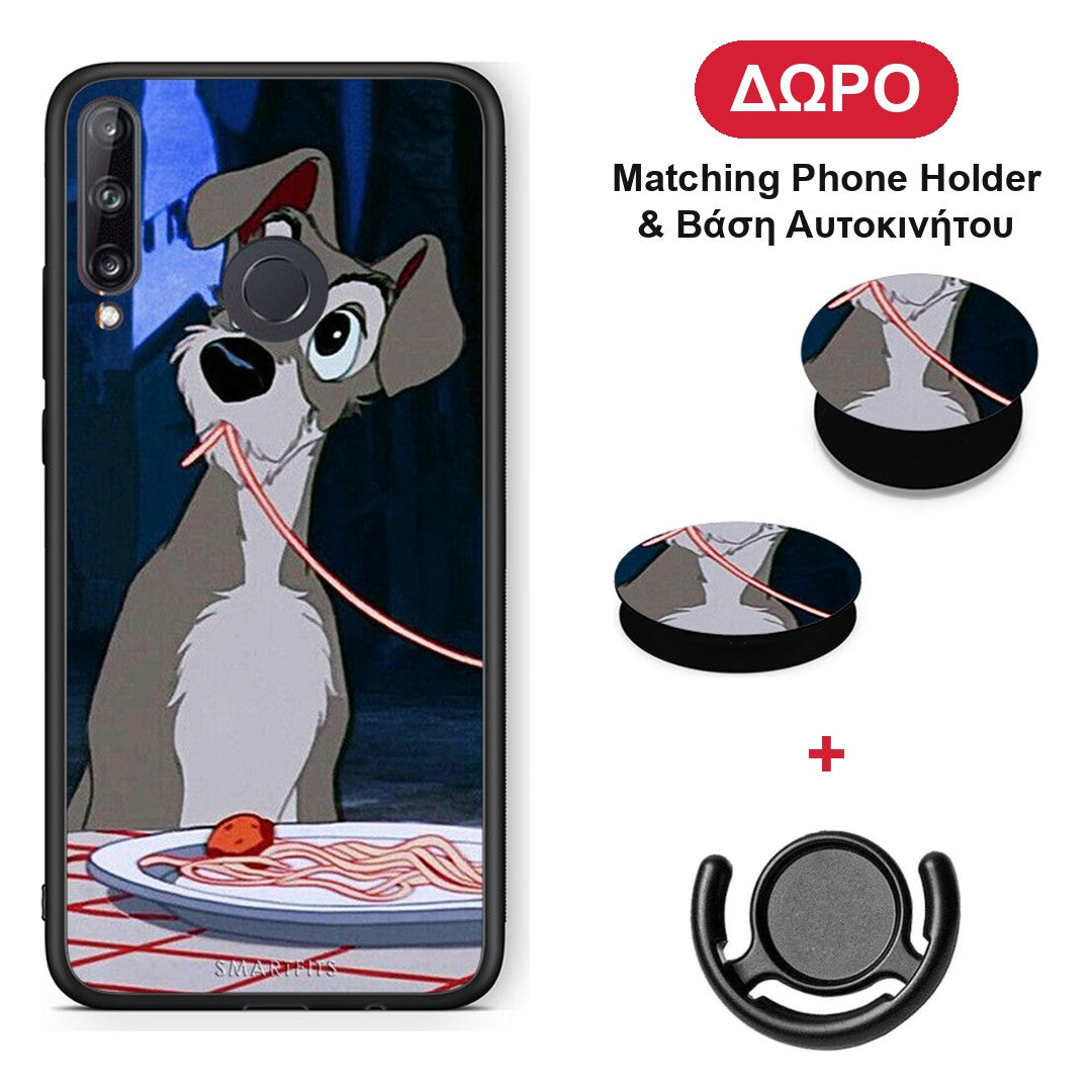Lady And Tramp 1 - Huawei P40 Lite E θήκη + Δώρο Phone Holder & Βάση Αυτοκινήτου