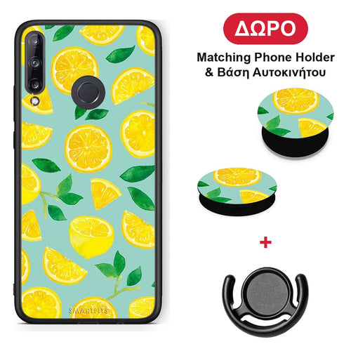 Lemons - Huawei P40 Lite E θήκη + Δώρο Phone Holder & Βάση Αυτοκινήτου