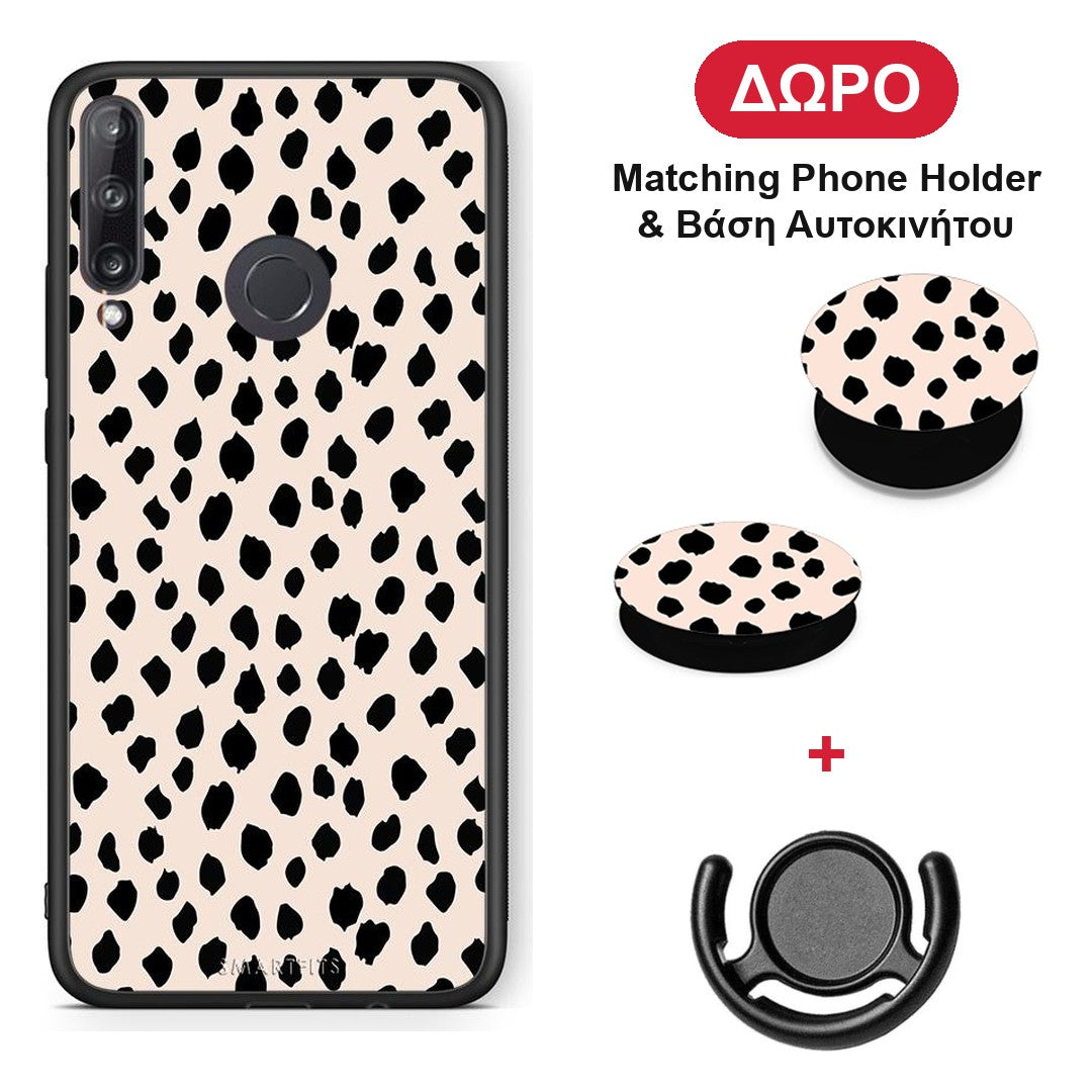 New Polka Dots - Huawei P40 Lite E θήκη + Δώρο Phone Holder & Βάση Αυτοκινήτου