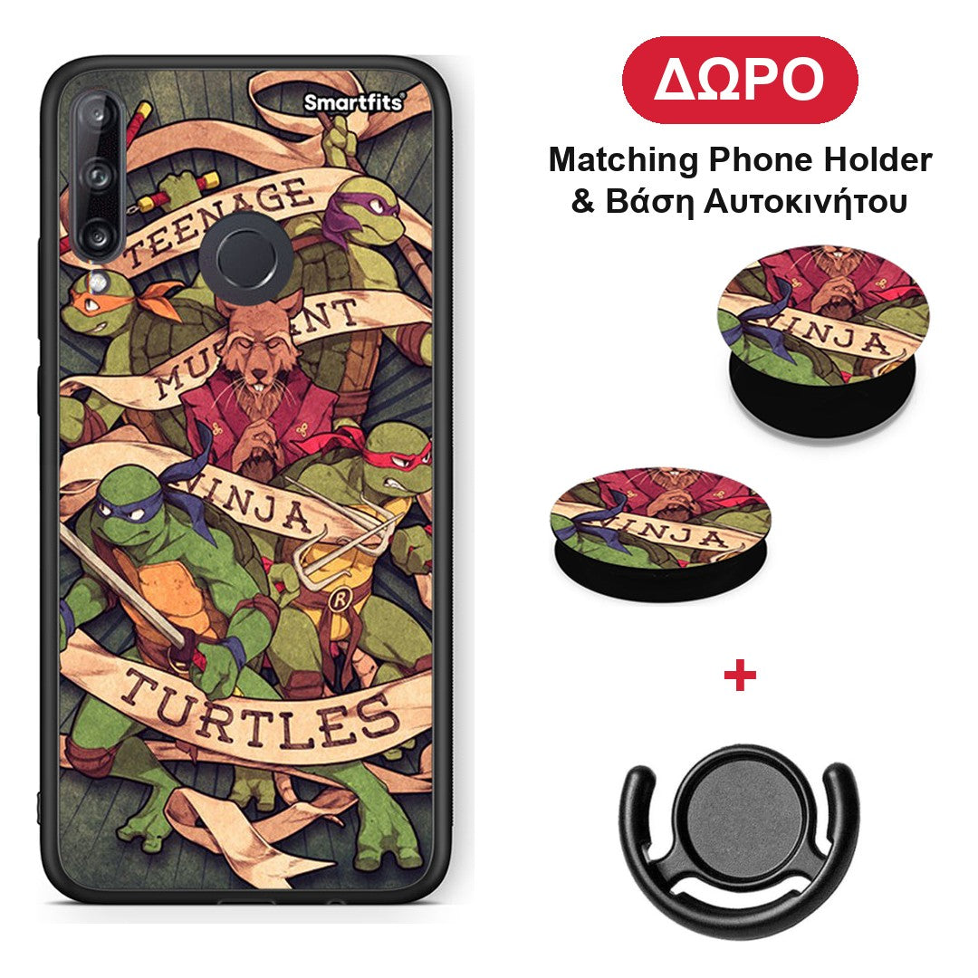 Ninja Turtles - Huawei P40 Lite E θήκη + Δώρο Phone Holder & Βάση Αυτοκινήτου