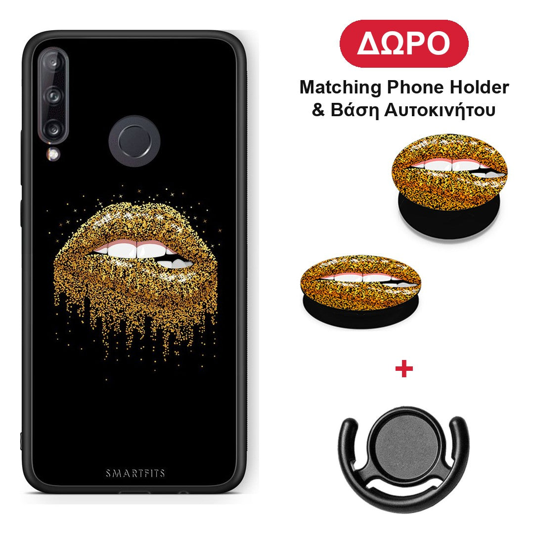 Valentine Golden - Huawei P40 Lite E θήκη + Δώρο Phone Holder & Βάση Αυτοκινήτου