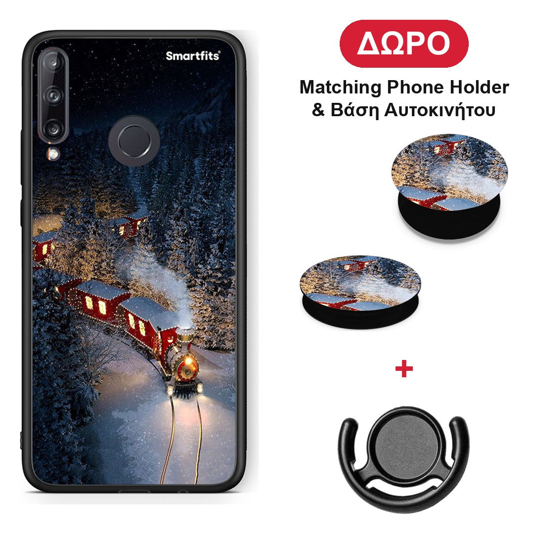 Xmas Train - Huawei P40 Lite E θήκη + Δώρο Phone Holder & Βάση Αυτοκινήτου