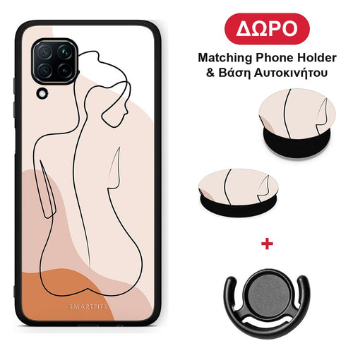 LineArt Woman - Huawei P40 Lite θήκη + Δώρο Phone Holder & Βάση Αυτοκινήτου