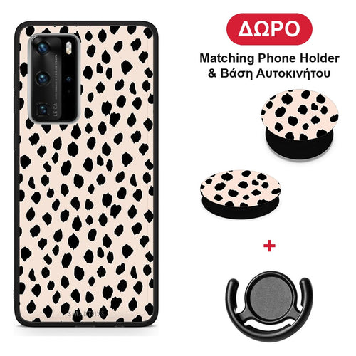 New Polka Dots - Huawei P40 Pro θήκη + Δώρο Phone Holder & Βάση Αυτοκινήτου