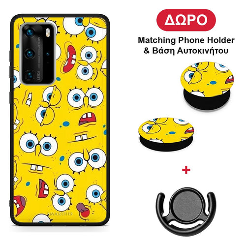 PopArt Sponge - Huawei P40 Pro θήκη + Δώρο Phone Holder & Βάση Αυτοκινήτου