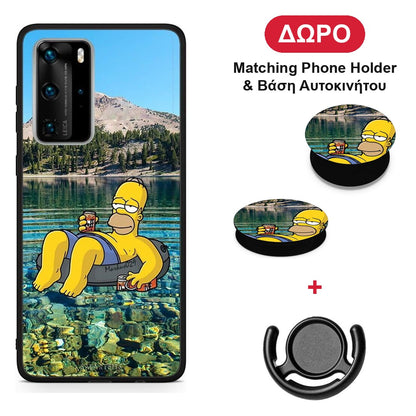 Summer Happiness - Huawei P40 Pro θήκη + Δώρο Phone Holder & Βάση Αυτοκινήτου