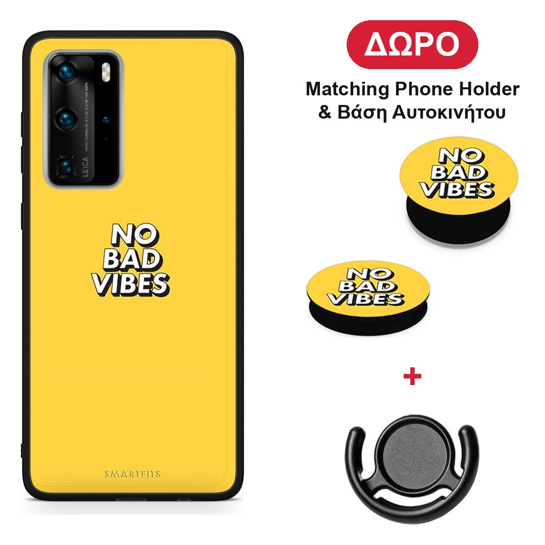 Text Vibes - Huawei P40 Pro θήκη + Δώρο Phone Holder & Βάση Αυτοκινήτου