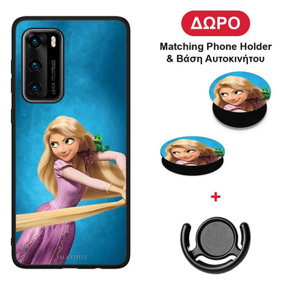 Tangled 2 - Huawei P40 θήκη + Δώρο Phone Holder & Βάση Αυτοκινήτου