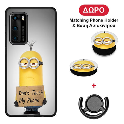 Text Minion - Huawei P40 θήκη + Δώρο Phone Holder & Βάση Αυτοκινήτου