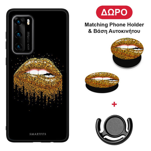 Valentine Golden - Huawei P40 θήκη + Δώρο Phone Holder & Βάση Αυτοκινήτου