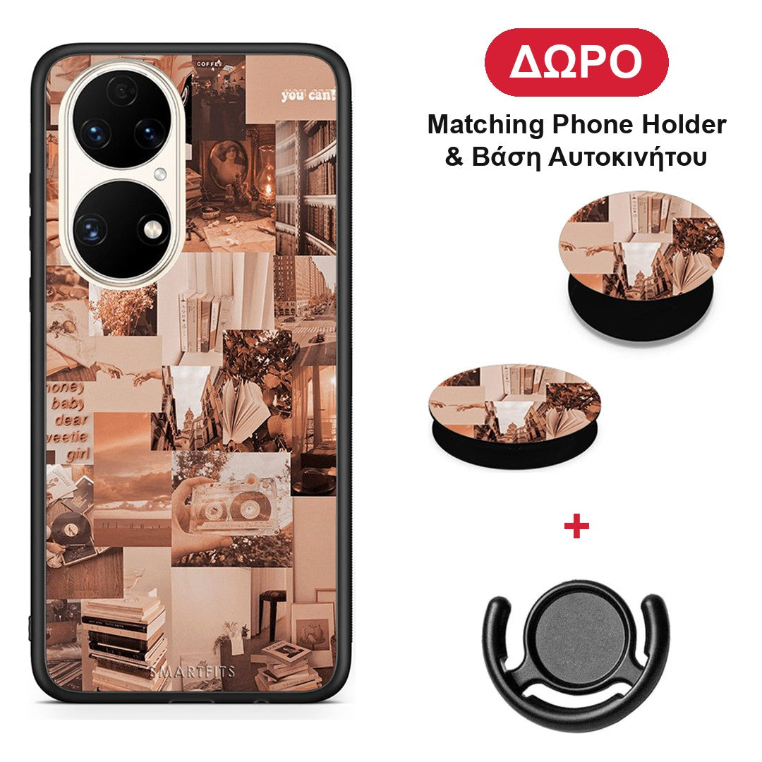 Collage You Can - Huawei P50 θήκη + Δώρο Phone Holder & Βάση Αυτοκινήτου