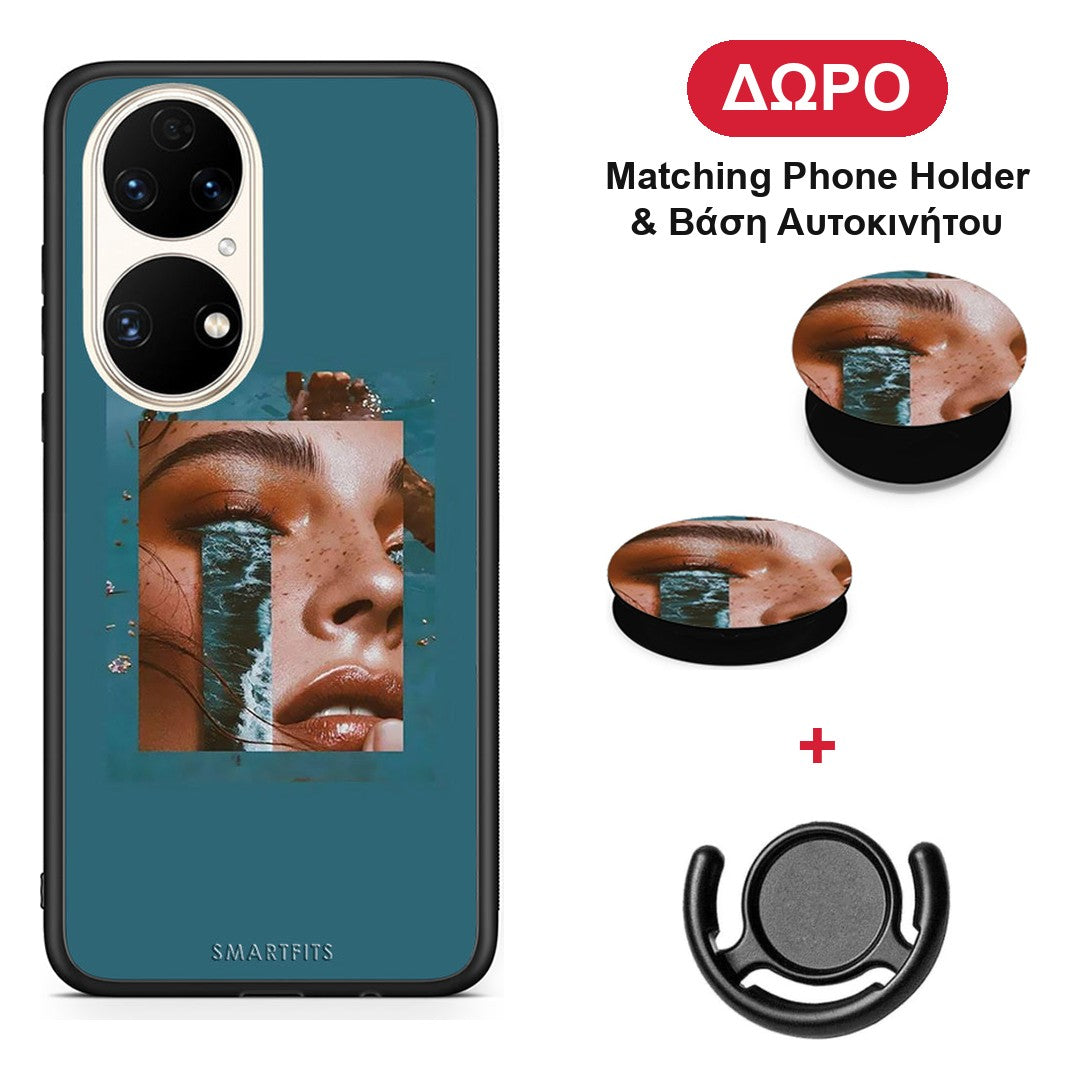 Cry An Ocean - Huawei P50 θήκη + Δώρο Phone Holder & Βάση Αυτοκινήτου