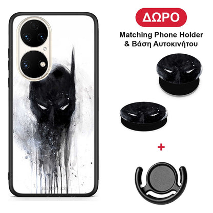 Hero Paint Bat - Huawei P50 θήκη + Δώρο Phone Holder & Βάση Αυτοκινήτου