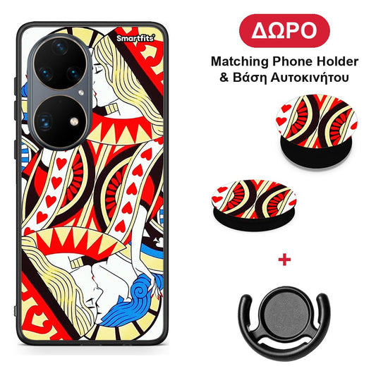 Card Love - Huawei P50 Pro θήκη + Δώρο Phone Holder & Βάση Αυτοκινήτου