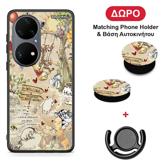 Happy Friends - Huawei P50 Pro θήκη + Δώρο Phone Holder & Βάση Αυτοκινήτου