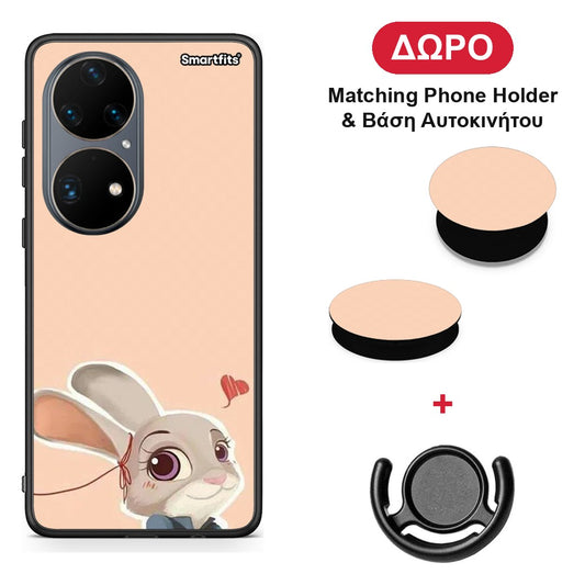 Nick Wilde And Judy Hopps Love 2 - Huawei P50 Pro θήκη + Δώρο Phone Holder & Βάση Αυτοκινήτου