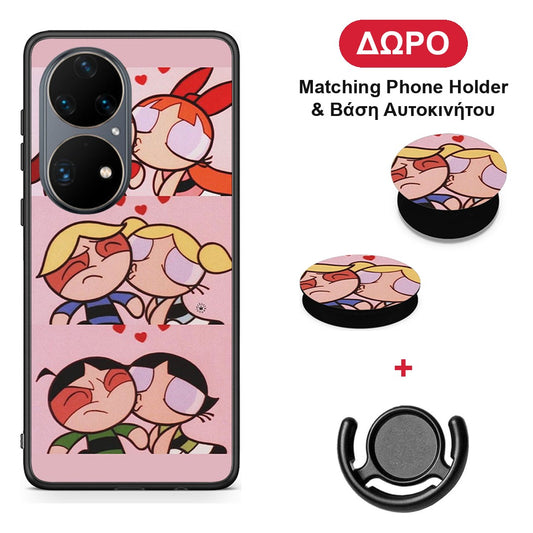 Puff Love - Huawei P50 Pro θήκη + Δώρο Phone Holder & Βάση Αυτοκινήτου