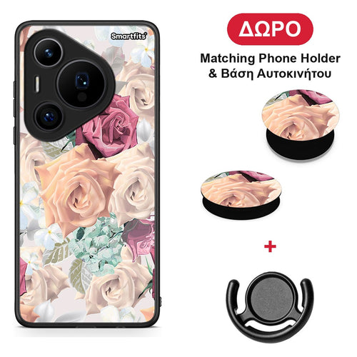 Floral Bouquet - Huawei Pura 70 Pro / 70 Pro+ θήκη + Δώρο Phone Holder & Βάση Αυτοκινήτου