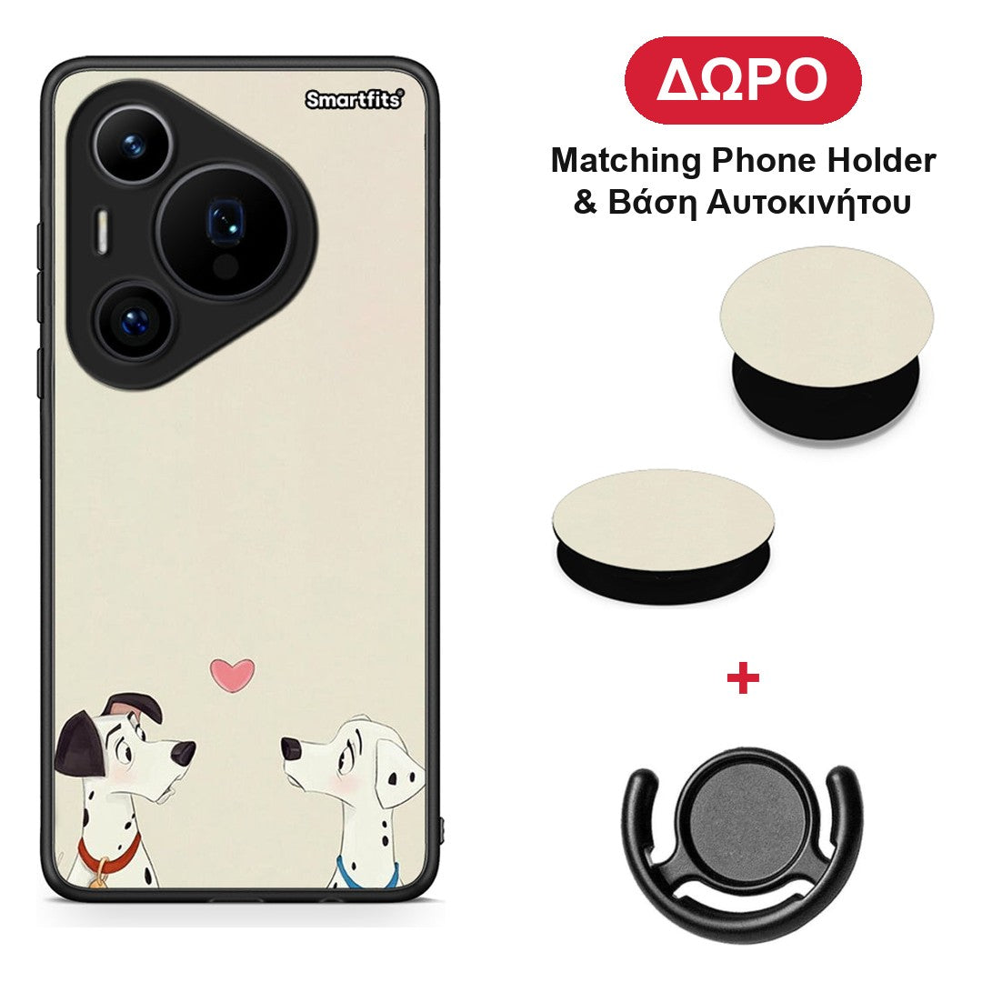 Dalmatians Love - Huawei Pura 70 Pro / 70 Pro+ θήκη + Δώρο Phone Holder & Βάση Αυτοκινήτου